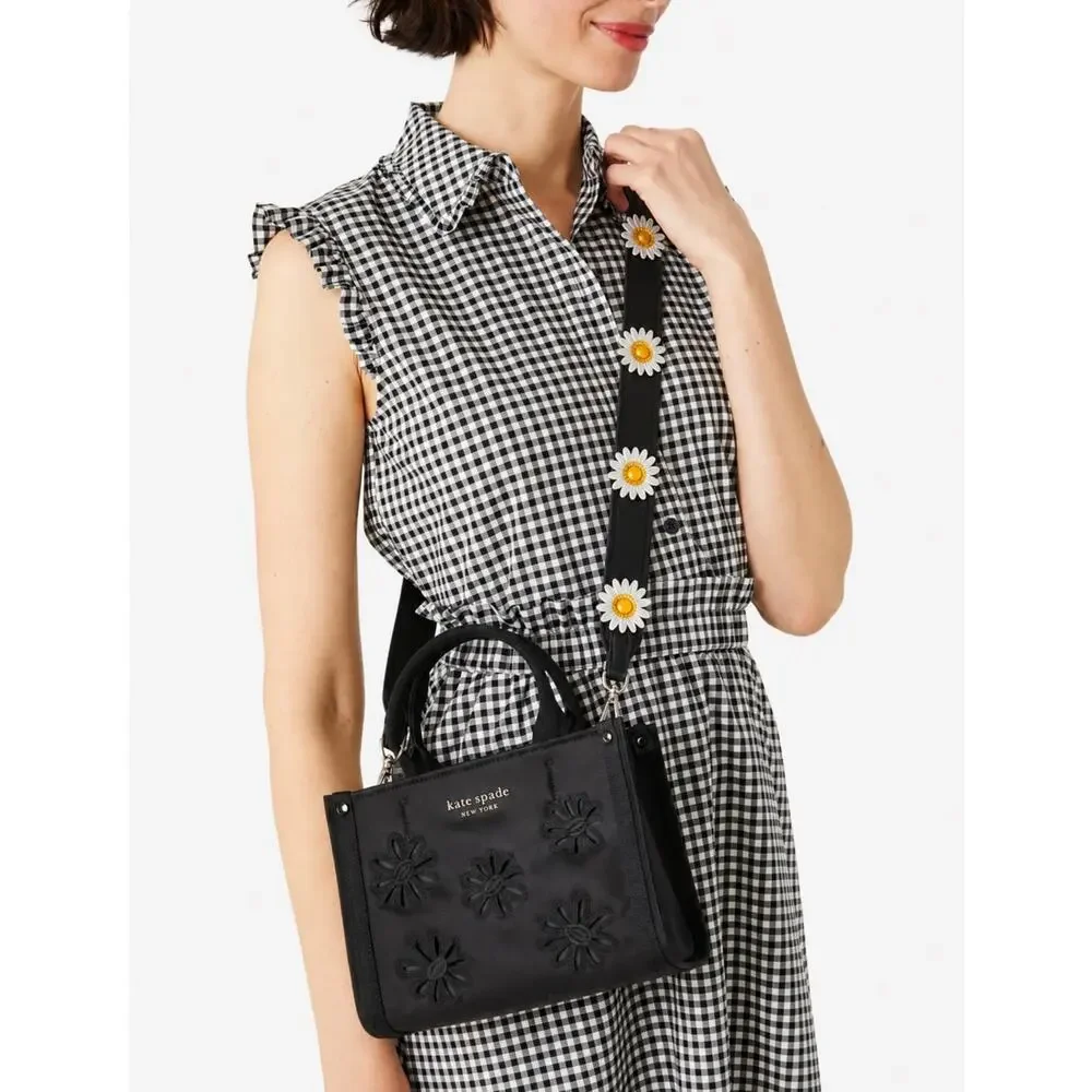 Kate Spade The Little Better Sam Embroidered Mini Tote Shoulder Floral Handbag